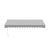 Aleko Caribbean Motorized Patio Awning - Silver Gray - 10 x 8 Feet