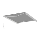 Aleko Caribbean Motorized Patio Awning - Silver Gray - 10 x 8 Feet