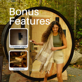 Celasia White Finland Pine Barrel Sauna - 3-4 Person