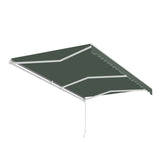 Aleko Caribbean Motorized Patio Awning - Forest Green - 16 x 10 Feet