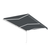 Aleko Caribbean Motorized Patio Awning - Charcoal Gray - 20 x 10 Feet