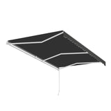 Aleko Caribbean Motorized Patio Awning - Onyx Black - 20 x 10 Feet