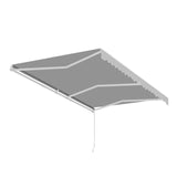 Aleko Caribbean Motorized Patio Awning - Silver Gray -  16 x 10 Feet