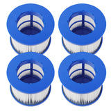 Aleko Water Filter Cartridge for Inflatable Hot Tub Spa - Blue - 4 Pack | 4HTFL-AP