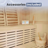 Viola Canadian Hemlock Traditional Indoor Sauna - 3-4 Person