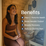 Liatris Rustic Cedar Barrel Sauna with Front Porch Canopy - 5-6 Person