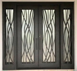 DRAKE WROUGHT IRON DOUBLE DOOR WDD-67