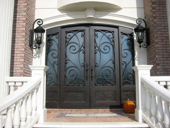 DRAKE WROUGHT IRON DOUBLE DOOR WDD-70