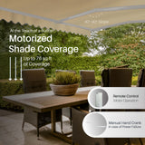 Aleko Caribbean Motorized Patio Awning - Desert Sand - 16 x 10 Feet