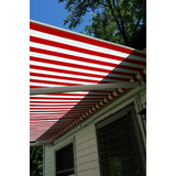Aleko Caribbean Motorized Patio Awning - Red & White Striped - 16 x 10 Feet