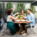 Aleko Caribbean Manual Retractable Patio Awning - Forest Green - 12 x 10 Feet