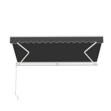 Aleko Caribbean Motorized Patio Awning - Onyx Black - 13 x 10 Feet