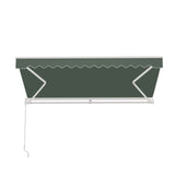 Aleko Caribbean Motorized Patio Awning - Forest Green - 13 x 10 Feet
