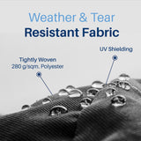 Aleko Caribbean Manual Retractable Patio Awning - Onyx Black - 10 x 8 Feet