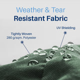 Aleko Caribbean Motorized Patio Awning - Forest Green - 20 x 10 Feet