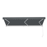 Aleko Caribbean Motorized Patio Awning - Charcoal Gray - 20 x 10 Feet