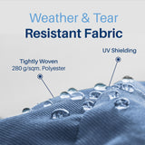 Aleko Caribbean Motorized Patio Awning - Sky Blue - 16 x 10 Feet