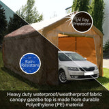 Aleko Heavy Duty Outdoor Canopy Carport Tent - 10 X 20 FT - Gray