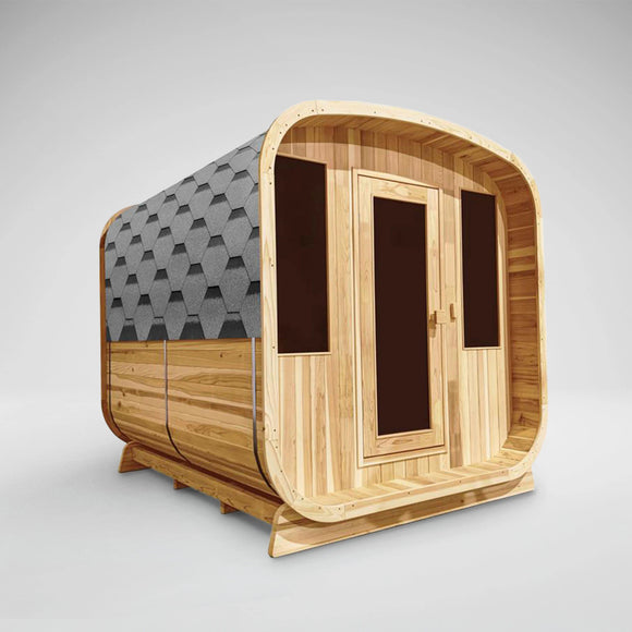 Arnica Rustic Cedar Square Sauna – 6 Person