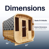 Arnica Rustic Cedar Square Sauna – 6 Person