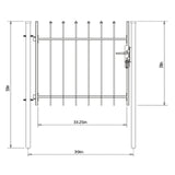 Aleko DIY Steel Pedestrian Gate Kit - ATHENS Style - 3 x 5 Feet
