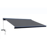 Aleko Italian Series Full Cassette Motorized Patio Awning with App + Remote – Grigio (Gray) - 16 x 10 ft