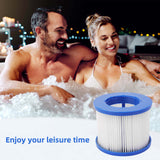 Aleko Water Filter Cartridge for Inflatable Hot Tub Spa - Blue - Lot of 12 | 12HTFL-AP