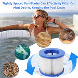 Aleko Water Filter Cartridge for Inflatable Hot Tub Spa - Blue - Lot of 12 | 12HTFL-AP