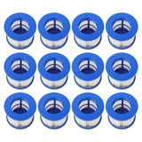 Aleko Water Filter Cartridge for Inflatable Hot Tub Spa - Blue - Lot of 12 | 12HTFL-AP