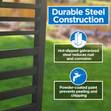 Aleko Steel Dual Swing Driveway Gate - Florence Style - 18 x 6 Feet DG18FLORD-AP