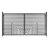 Aleko Steel Dual Swing Driveway Gate - Florence Style - 18 x 6 Feet DG18FLORD-AP