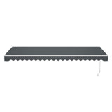 Aleko Caribbean Motorized Patio Awning - Charcoal Gray - 20 x 10 Feet