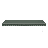 Aleko Caribbean Motorized Patio Awning - Forest Green - 20 x 10 Feet