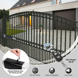 Aleko Single Swing Gate Operator GG450 AC/DC Solar Kit 60W GG450FULL-AP