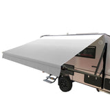 Aleko Retractable RV/Patio Awning - 16 x 8 Feet - Black Frame - Grey Fade Fabric RVABW-16-8-GREY-FADE-AP