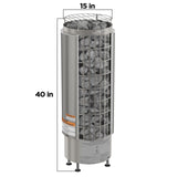 Aleko Harvia Cilindro UL Certified Electric Sauna Heater - Digital Xenio Control Panel with WiFi Remote Control – 9 kW | HARCLD-AP