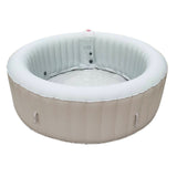 Round Inflatable Jetted Hot Tub with Cover - 6 Person - 265 Gallon - Brown-Gray | IHT-6P-RND-BRWN-GRAY-AP
