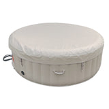 Round Inflatable Jetted Hot Tub with Cover - 6 Person - 265 Gallon - Brown-Gray | IHT-6P-RND-BRWN-GRAY-AP