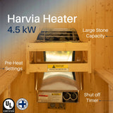 Arnica Rustic Cedar Square Sauna – 6 Person