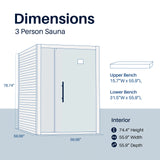 Aleko Orchid Indoor Sauna – 3 Person