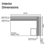 Aleko Camellia Outdoor Sauna – 7-8 Person