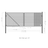 Aleko Steel Dual Swing Driveway Gate - Kyiv Style - 16 x 6 Feet - DG16KYIVD-AP