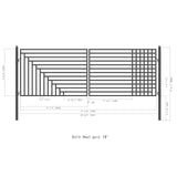 Aleko Steel Dual Swing Driveway Gate - Kyiv Style - 18 x 6 Feet - DG18KYIVD-AP