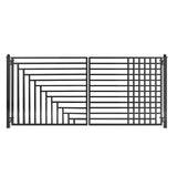 Aleko Steel Dual Swing Driveway Gate - Kyiv Style - 16 x 6 Feet - DG16KYIVD-AP