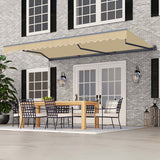 Aleko Moroccan Semi-Cassette Motorized Patio Awning - Desert Sand - 20 x 10 Feet