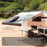 Aleko Retractable RV/Patio Awning - 20 x 8 Feet - White-Black Fade RVAW-20-8-WH-BLK-FADE-AP