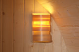 Aleko Outdoor Canadian Red Cedar Wet Dry Sauna - 6 Person - 6 kW UL Certified Electrical Heater - Stone Finish CED6PORI-AP