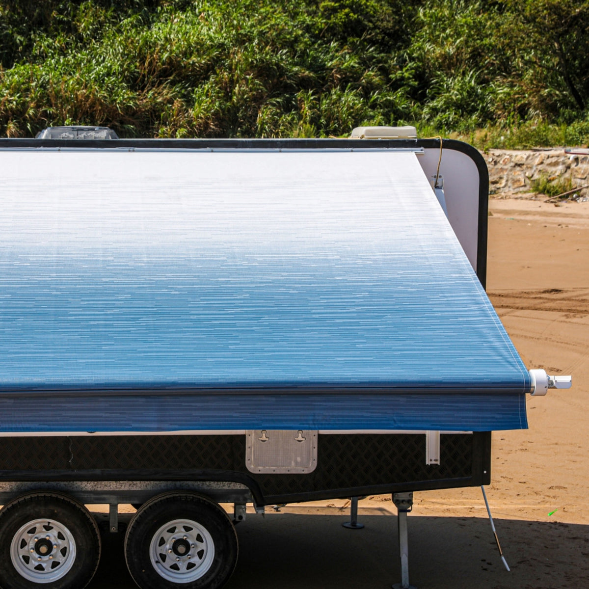 Aleko Motorized Retractable RV Awning - 20 x 8 Feet - Blue Fade ...