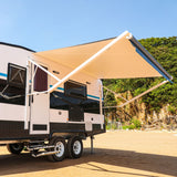 Aleko Motorized Retractable RV Awning - 13 x 8 Feet - Blue Fade