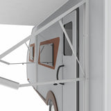 Aleko Motorized Retractable RV Awning - 10 x 8 Feet - White/Black Fade